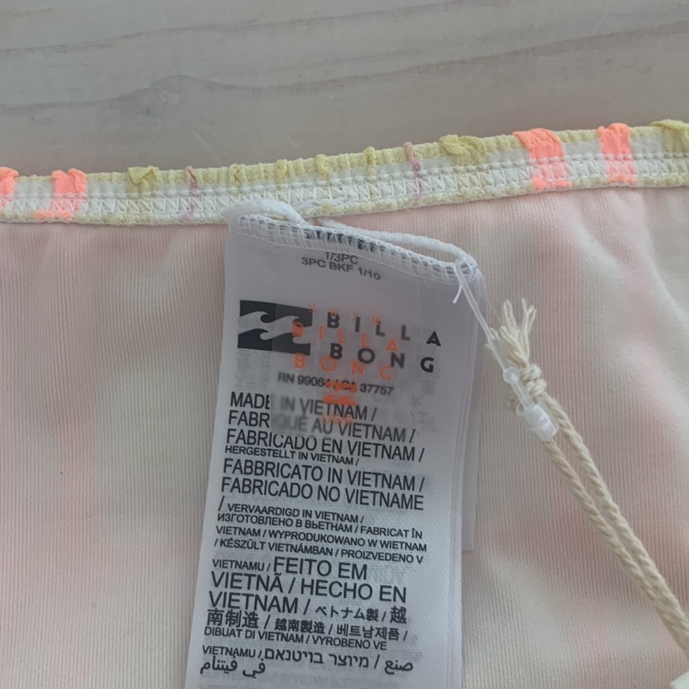 Billabong Bundle Of Bikini Bottoms! Pretty In Plaid High rise,&Sol Searcher pink - Picture 7 of 11